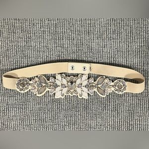 Light Gold / Cream Rhinestone Belt